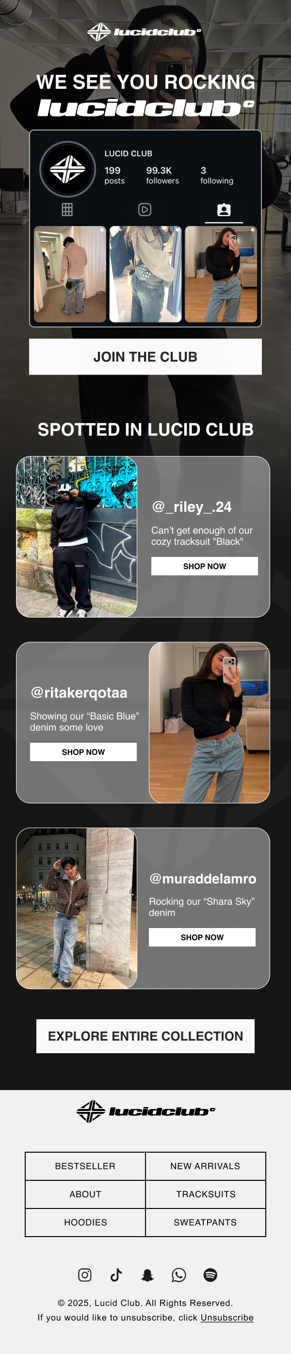 Lucid Club UGC email