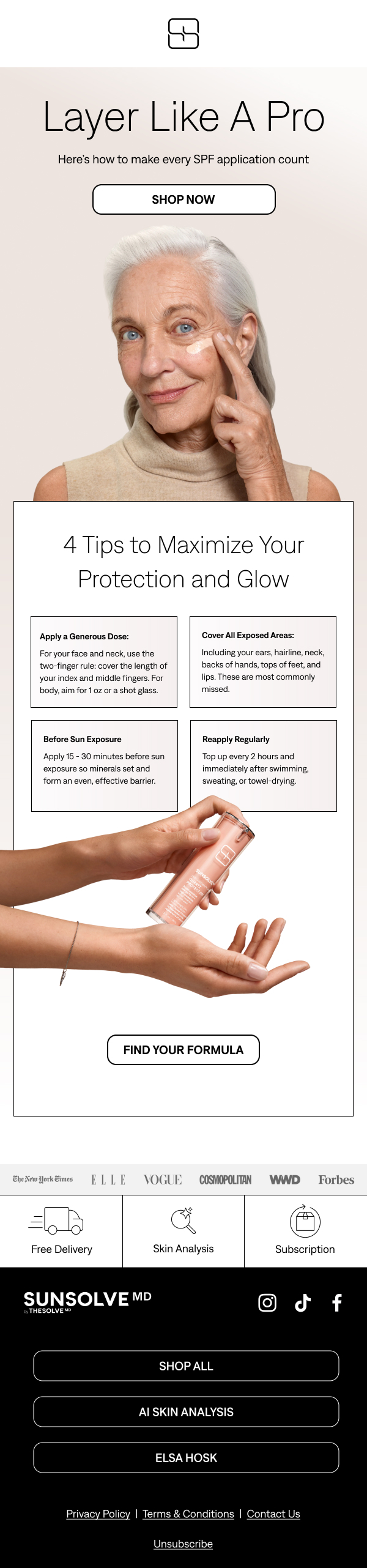 SunsolveMD skincare email